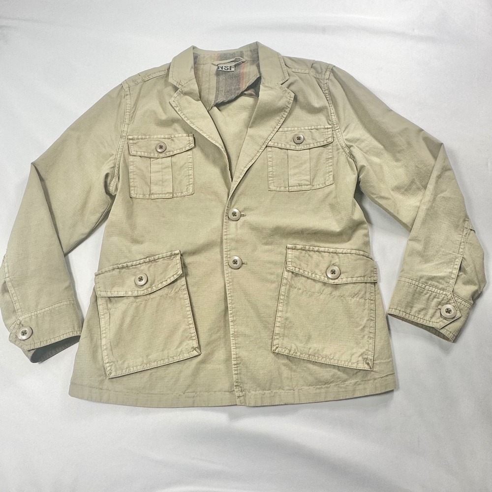 NSF Lightweight Beige Utility Jacket Women's Small